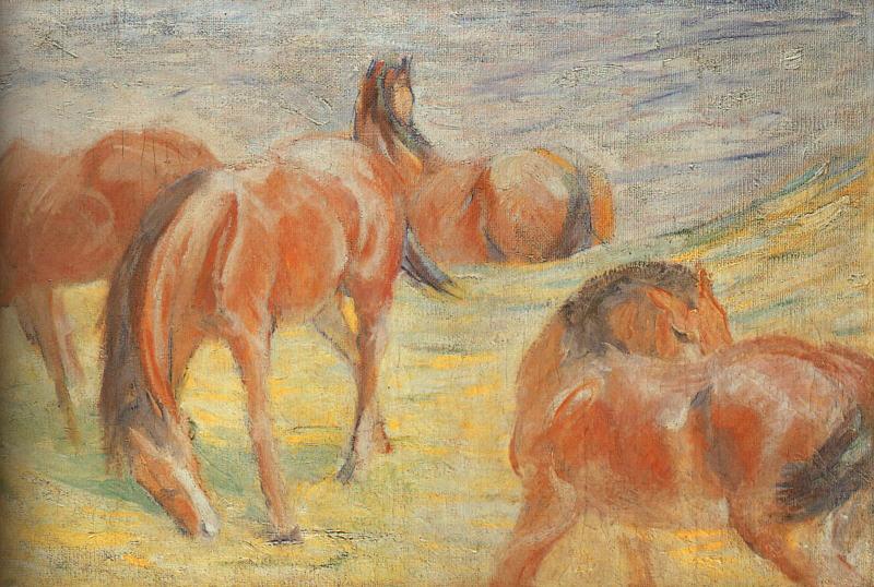Grazing Horses I, Franz Marc